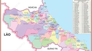 69 đơn vị hành chính cấp xã của tỉnh Hà Tĩnh năm 2025