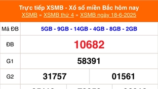 XSMB 18/6 - Kết quả Xổ số miền Bắc hôm nay 18/6/2025 - Kết quả XSMB thứ Tư 18 tháng 6