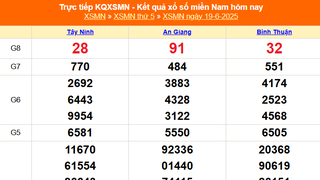 XSMN 19/6 - Kết quả xổ số miền Nam hôm nay 19/6/2025 - Trực tiếp XSMN ngày 19 tháng 6