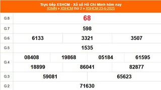 XSHCM 23/6 - XSTP thứ Hai - Kết quả xổ số Hồ Chí Minh hôm nay ngày 23/6/2025