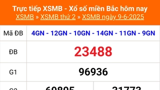 XSMB 9/6 - Kết quả Xổ số miền Bắc hôm nay 9/6/2025 - Kết quả XSMB thứ Hai ngày 9 tháng 6