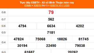 XSBTH 10/7 - Kết quả xổ số Bình Thuận hôm nay 10/7/2025 - Trực tiếp XSBTH ngày 10 tháng 7