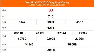XSDT 28/7 - Kết quả xổ số Đồng Tháp hôm nay 28/7/2025 - Trực tiếp XSDT ngày 28 tháng 7