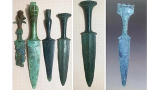 Văn hóa Đông Sơn - Chiến tranh và Hòa bình (kỳ 23): Những cán dao găm gắn thêm tượng người, thú