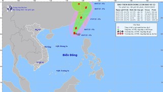Bão di chuyển theo hướng Bắc Đông Bắc hướng về vùng biển tỉnh Phúc Kiến (Trung Quốc)