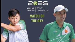 Tay vợt 13 tuổi thắng sốc người hùng Davis Cup Việt Nam ở giải vô địch quốc gia 2025