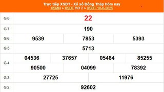 XSDT 18/8 - Kết quả xổ số Đồng Tháp hôm nay 18/8/2025 - Trực tiếp XSDT ngày 18 tháng 8