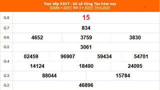 XSVT 19/8 - Kết quả xổ số Vũng Tàu hôm nay 19/8/2025 - Trực tiếp XSVT ngày 19 tháng 8
