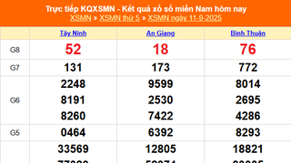 XSMN 11/9 - Kết quả xổ số miền Nam hôm nay 11/9/2025 - Trực tiếp XSMN ngày 11 tháng 9