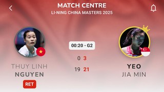 Nguyễn Thùy Linh rút lui đáng tiếc sau game đấu kiên cường trước đối thủ hạng 15 thế giới