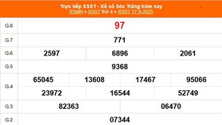 XSST 17/9 - Kết quả xổ số Sóc Trăng hôm nay 17/9/2025 - Trực tiếp XSST ngày 17 tháng 9