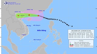 Ảnh hưởng bão số 9, vùng gần tâm siêu bão đi qua cấp 14-16, giật trên cấp 17
