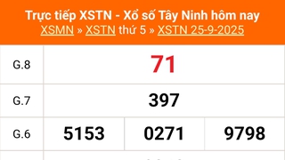 XSTN 25/9 - Kết quả xổ số Tây Ninh hôm nay 25/9/2025 - Trực tiếp XSTN ngày 25 tháng 9