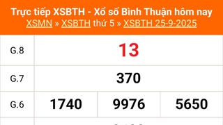 XSBTH 25/9 - Kết quả xổ số Bình Thuận hôm nay 25/9/2025 - Trực tiếp XSBTH ngày 25 tháng 9