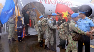 Đội Công binh số 3 hoàn thành xuất sắc nhiệm vụ tại phái bộ gìn giữ hòa bình về nước