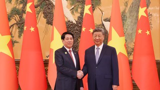 Chủ tịch nước Lương Cường hội đàm với Tổng Bí thư, Chủ tịch nước Trung Quốc Tập Cận Bình  