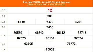 XSHCM 8/9 - XSTP thứ Hai - Kết quả xổ số Hồ Chí Minh hôm nay ngày 8/9/2025