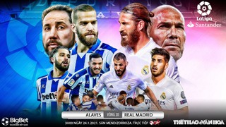 Soi kèo nhà cái Alaves vs Real Madrid. BĐTV trực tiếp La Liga vòng 20