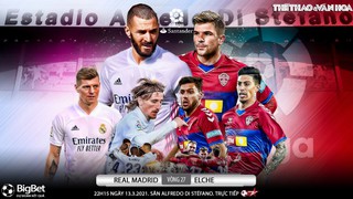 Soi kèo nhà cái Real Madrid vs Elche. BĐTV trực tiếp bóng đá Tây Ban Nha