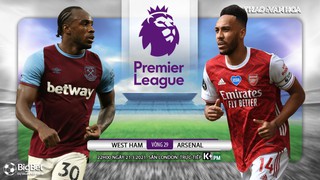 Soi kèo nhà cái West Ham vs Arsenal. K+, K+PM trực tiếp bóng đá Anh