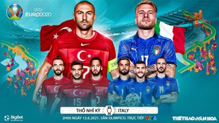 Thổ Nhĩ Kỳ vs Ý: Kèo nhà cái. Kèo EURO 2021. VTV6, VTV3 trực tiếp bóng đá EURO