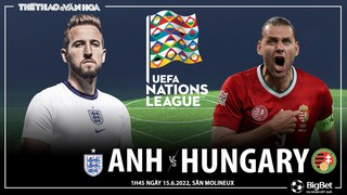 Nhận định bóng đá nhà cái Anh vs Hungary. Nhận định, dự đoán bóng đá Nations League (1h45, 15/6)