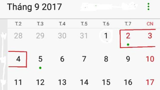 Dịp lễ 2/9 năm nay được nghỉ bao nhiêu ngày?