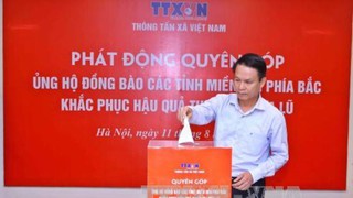 TTXVN chung tay ủng hộ đồng bào Tây Bắc khắc phục thiệt hại do mưa lũ