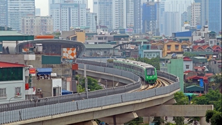 Hình ảnh đường sắt Cát Linh – Hà Đông chạy thử toàn tuyến