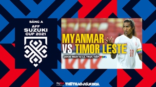 VIDEO Myanmar vs Timor Leste: VTV6 trực tiếp bóng đá, soi kèo nhà cái AFF Cup 2021