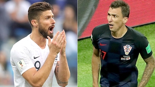 Giroud vs Mandzukic: Những tiền đạo 'lạc loài' (VTV6 trực tiếp Pháp vs Croatia)