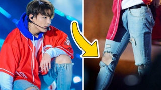 Jungkook BTS gây ‘đốt mắt’ khi để lộ đôi chân săn chắc trong những chiếc quần jean rách