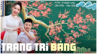 Thầy cô thi nhau khoe tài trang trí bảng đẹp như tranh vẽ, ai nhìn cũng phải tấm tắc