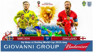 Dự đoán có thưởng World Cup 2018: Trận Thụy Điển – Anh (Vòng tứ kết)