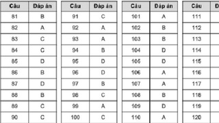 Gợi ý đáp án đề tham khảo thi tốt nghiệp THPT năm 2020