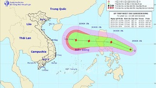 Ảnh hưởng bão số 14, khu vực giữa và Nam Biển Đông gió giật cấp 11, biển động rất mạnh