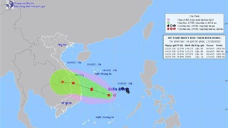 Áp thấp nhiệt đới di chuyển chậm, có thể giật cấp 10