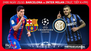 Nhận định bóng đá Barcelona vs Inter Milan (02h00 ngày 25/10)