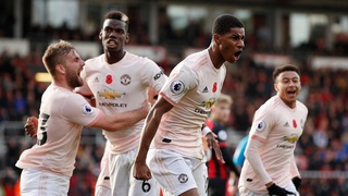 Video clip bàn thắng Bournemouth 1-2 M.U: Martial, Rashford tỏa sáng