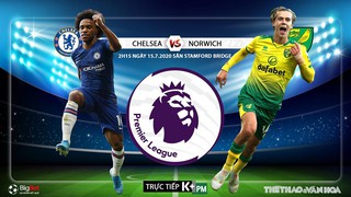 Soi kèo bóng đá Chelsea vs Norwich. Vòng 36 Ngoại hạng Anh. Trực tiếp K+PM