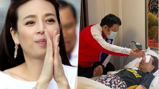 Madam Pang bất ngờ chấn thương vì trúng cùi chỏ của thủ môn Kawin