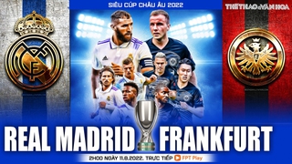 Soi kèo nhà cái Real Madrid vs Frankfurt. Nhận định, dự đoán bóng đá Siêu cúp châu Âu 2022 (02h00, 11/8)