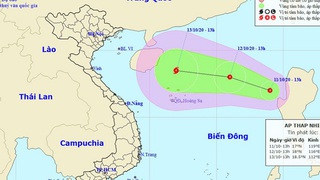 Biển Đông lại xuất hiện áp thấp nhiệt đới, các tỉnh Trung Trung Bộ có mưa to đến rất to