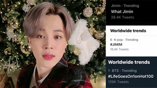 Jimin BTS lọt top trending toàn cầu sau hàng loạt kỷ lục trên Billboard