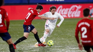 Osasuna 0-0 Real Madrid: Mất điểm đáng tiếc, Real Madrid lỡ cơ hội lên đầu bảng Liga