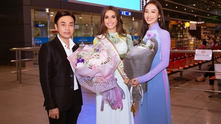 Đoàn Hồng Trang đón Miss Global 2019 dự Vietnam International Fashion Week