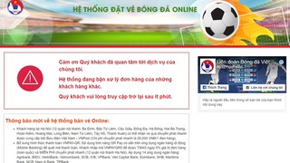 VFF điều chỉnh kĩ thuật giúp người hâm mộ mua vé online trận Việt Nam vs Malaysia