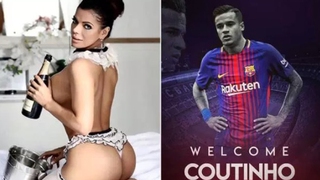 Hoa hậu siêu vòng 3 khiến gia đình Messi 'điêu đứng' đăng ảnh nóng đón Coutinho tới Barca