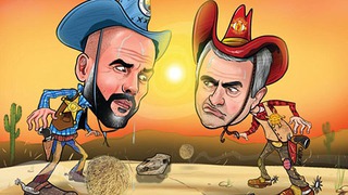 Biếm hoạ: Derby Manchester, khi Mourinho ‘đấu súng’ Guardiola