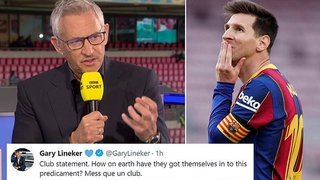 Lineker phẫn nộ với Barca: ‘Sao họ có thể rơi vào tình cảnh này’